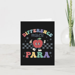 Difference Maker Para Teacher Paraprofessional Par Card