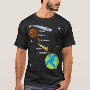 Difference Space Objects Comet Asteroid Meteorite  T-Shirt