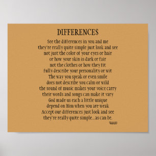 DIFFERENCES POEM POSTER