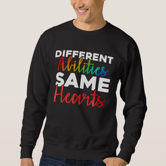 Different Abilities Same Hearts Autism Awareness M Sweatshirt (Front)