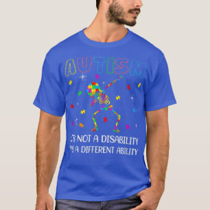 Different Ability Not Disability Dabbing Skeleton  T-Shirt