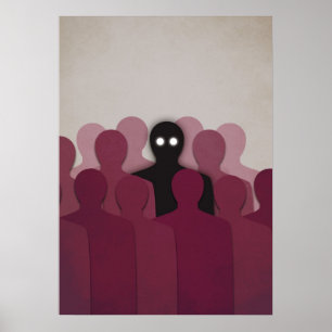Different And Alone In Crowd Poster
