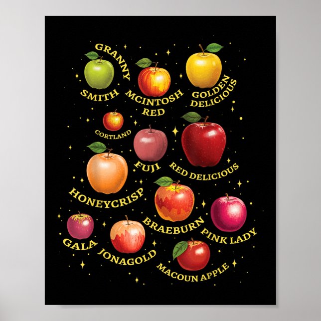 Different Apple Varieties Apple Variants Apple Pic Poster (Front)