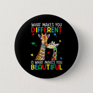 Different Beautiful Autism Awareness Puzzle Piece 6 Cm Round Badge