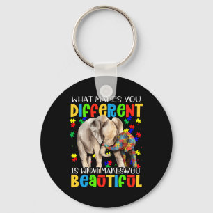 Different Beautiful Autism Awareness Puzzle Piece Key Ring