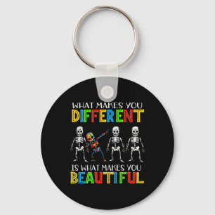 Different Beautiful Autism Awareness Puzzle Piece Key Ring