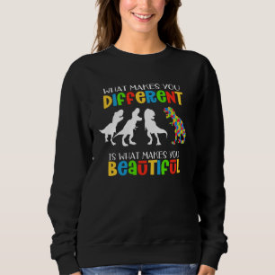 Different Beautiful Autism Awareness Puzzle Piece  Sweatshirt