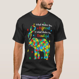 Different Beautiful Autism Awareness Puzzle Piece  T-Shirt