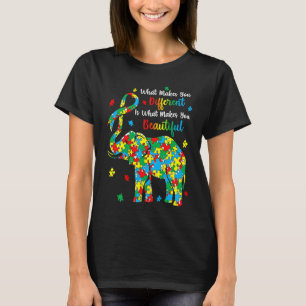 Different Beautiful Autism Awareness Puzzle Piece  T-Shirt