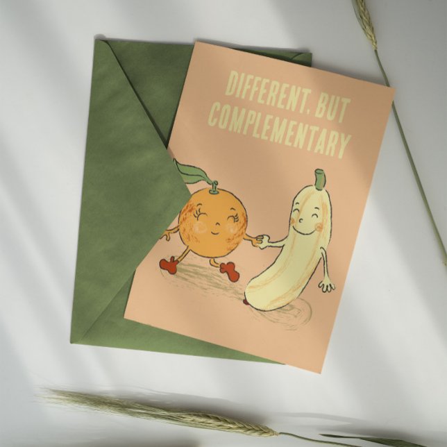 Different, but complementary Valentine's day card (Ideal Classroom Valentine's day card)