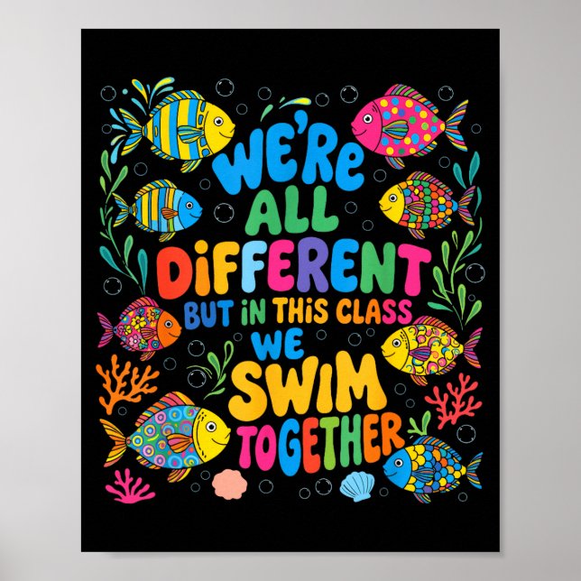 Different but in this class swim together poster (Front)
