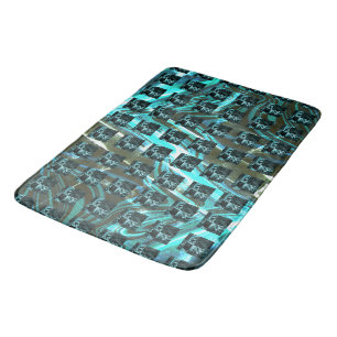 Different chess, squares or image under grid? bath mat