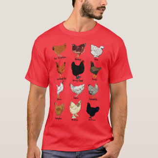 Different chickens chicken breeds T-Shirt