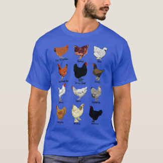Different chickens chicken breeds T-Shirt