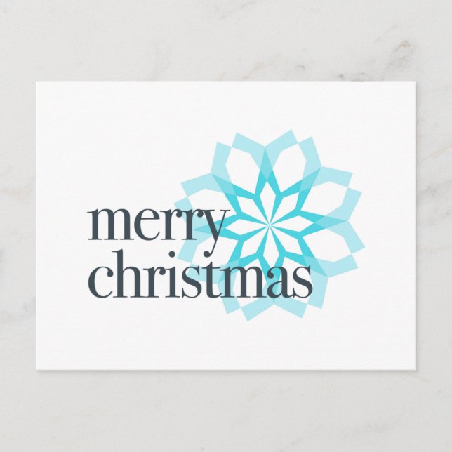 Different, classical design of "Merry Christmas" Holiday Postcard (Front)