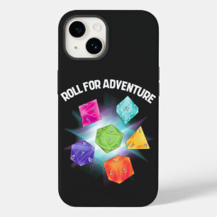 different dice and the quote "Roll for adventure" Case-Mate iPhone 14 Case