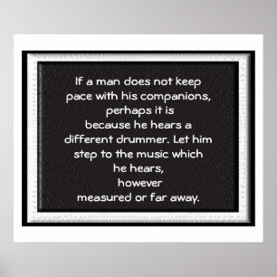 Different Drummer - Quote Poster