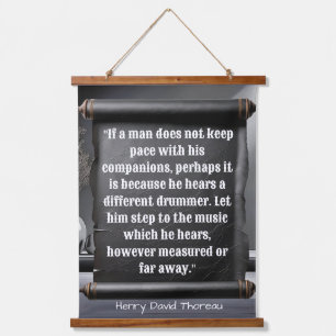 Different Drummer Quote Thoreau Series 2 Hanging Tapestry