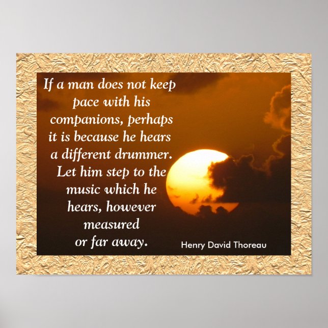 Different Drummer - Thoreau quote poster (Front)