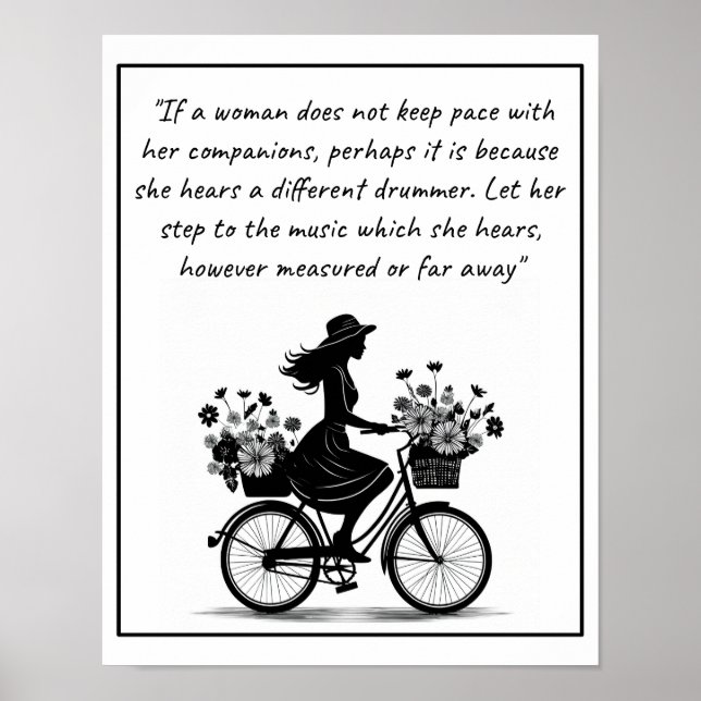 Different Drummer -- Woman quote Poster (Front)