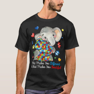 Different Elephant Mom Autism Awareness Month Kids T-Shirt