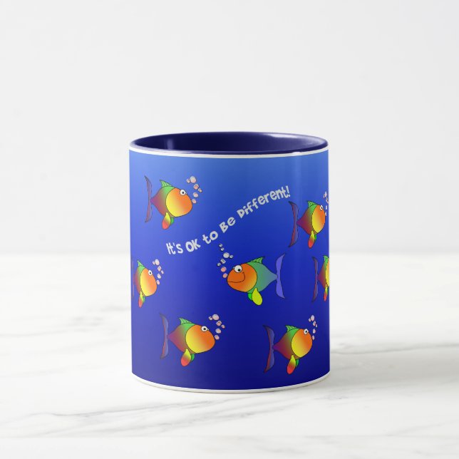 Different Fish mug - choose style & colour (Center)
