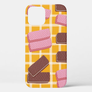 Different flavored wafers seamless background iPhone 12 case