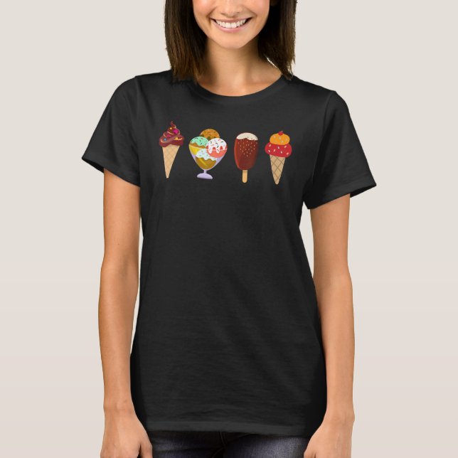 Different Icecreams T-Shirt (Front)