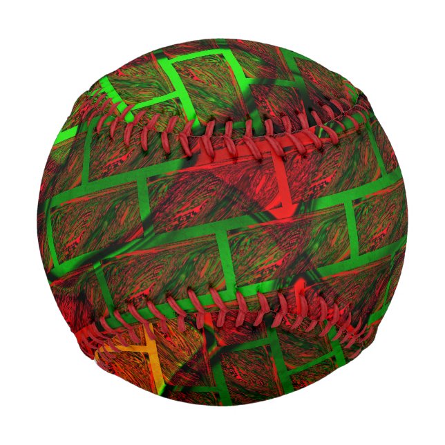 Different image montage, brick, red, green, yellow baseball (Front)