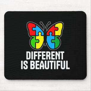 Different is beautiful autism awareness month mouse pad