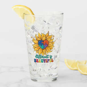 Different is Beautiful Autism Glass