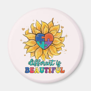 Different is Beautiful Autism Magnet