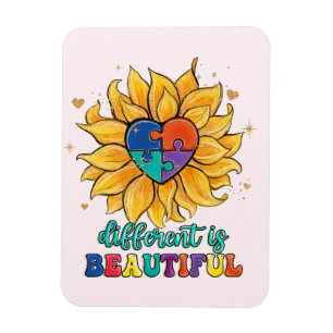 Different is Beautiful Autism Magnet