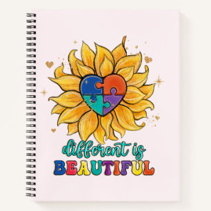 Different is Beautiful Autism Notebook