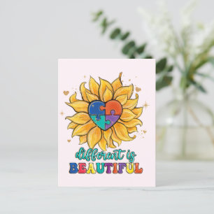 Different is Beautiful Autism Postcard