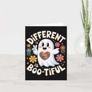Different Is Boo Tiful Halloween Autism Awareness Card