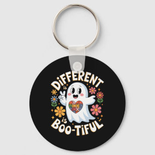 Different Is Boo Tiful Halloween Autism Awareness Key Ring