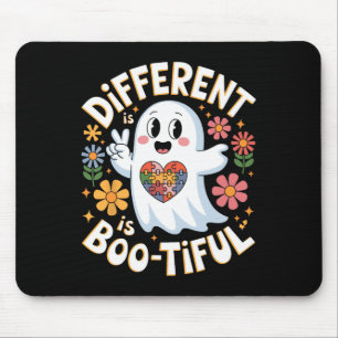 Different Is Boo Tiful Halloween Autism Awareness Mouse Pad