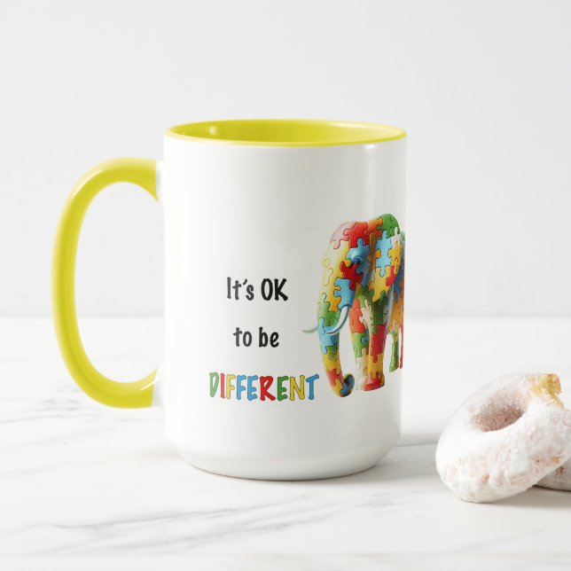 Different is okay mug (With Donut)