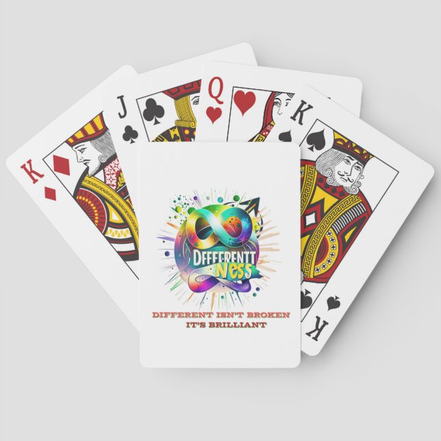 Different Isn't Broken, It's Brilliant – Neurodive Playing Cards (Back)