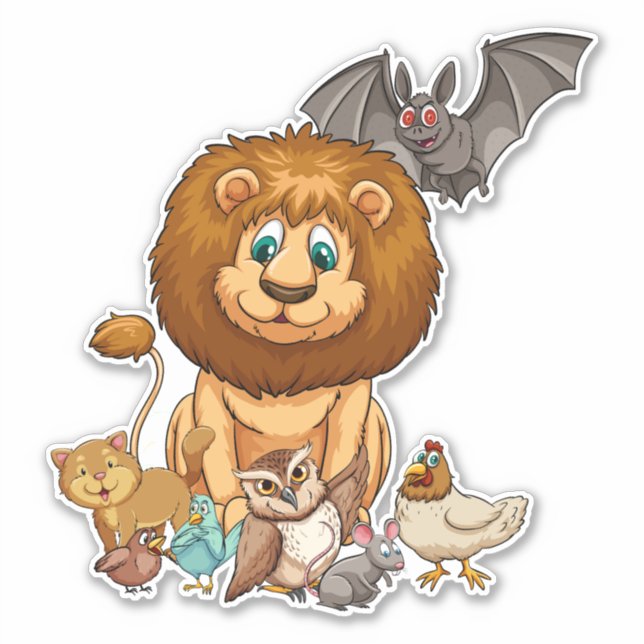 Different kinds of animals look happy (Front)