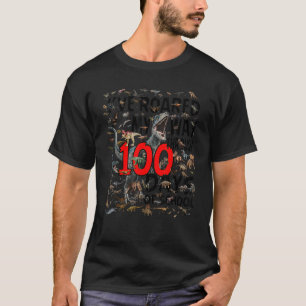 Different Kinds Of Dinosaur Graphic 100 Days Of S T-Shirt