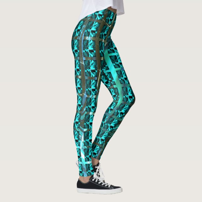 Different light blue, different striped vertical leggings (Right)