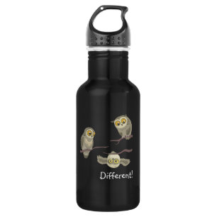 Different! little upsidedown owl~ aluminium bottle
