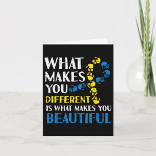 Different Makes You Beautiful Down Syndrome Awaren Card