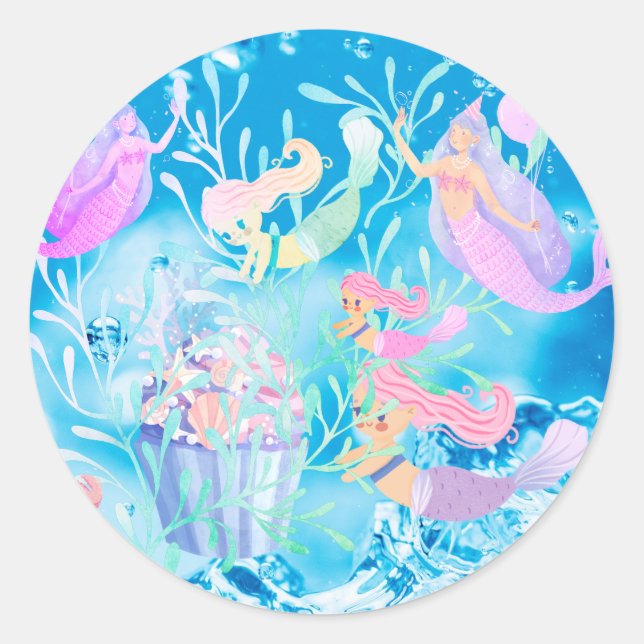  different mermaid stickers (Front)
