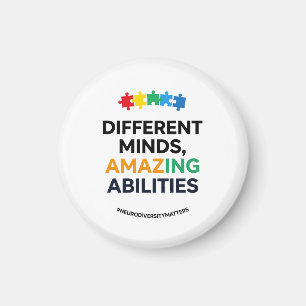 Different Minds Amazing Abilities Awareness Art Magnet