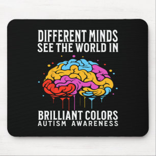 Different Minds Autism Awareness Kids Boys Support Mouse Pad
