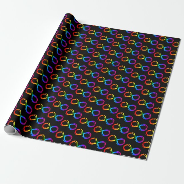Different, Not Less – Autism Acceptance Wrapping Paper (Unrolled)