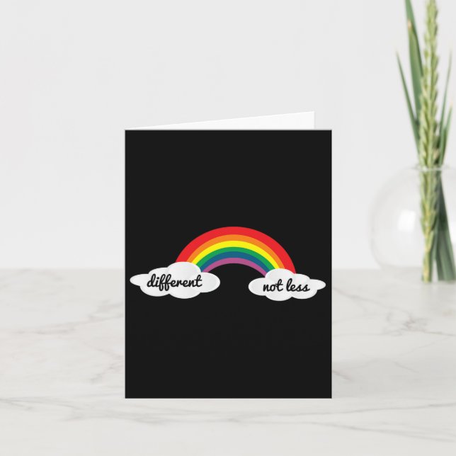 Different Not Less Autism Awareness  Card (Front)